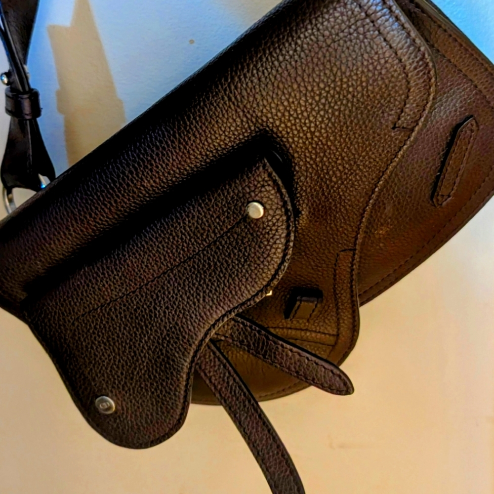 Dior 2019 Burgundy Leather Holster bag